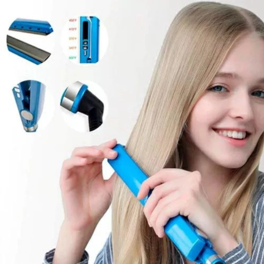 Prancha Chapinha De Cabelo Bivolt Straightener- Azul