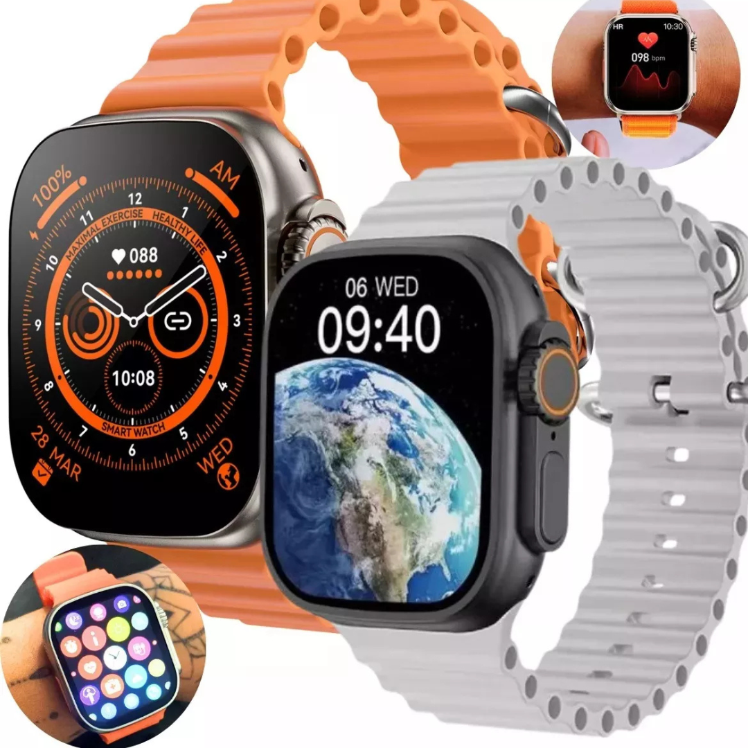 Relógio Inteligente Smartwatch S9 Ultra Pro 49mm-(Normal)-Laranja