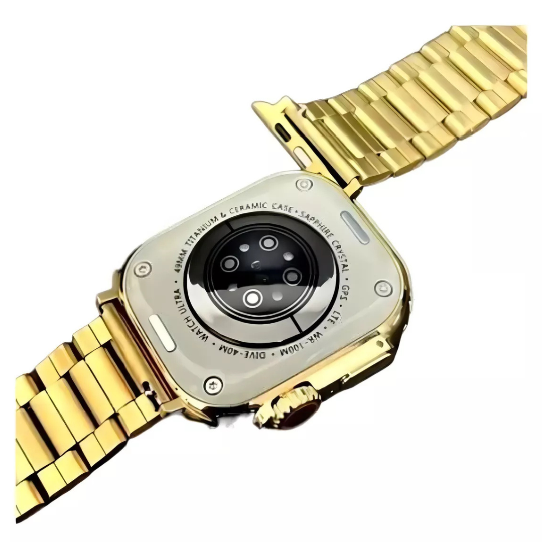 Smartwatch Ultra 9 Mini Gold 24k Dourado Versão Gold Série 9 41mm- Dourada