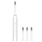 Escova Dental Elétrica X-3 c/ 6 Modos de Escovação Vibração Ultrassônica e IPX7 à Prova D'Água Adulto - Branco