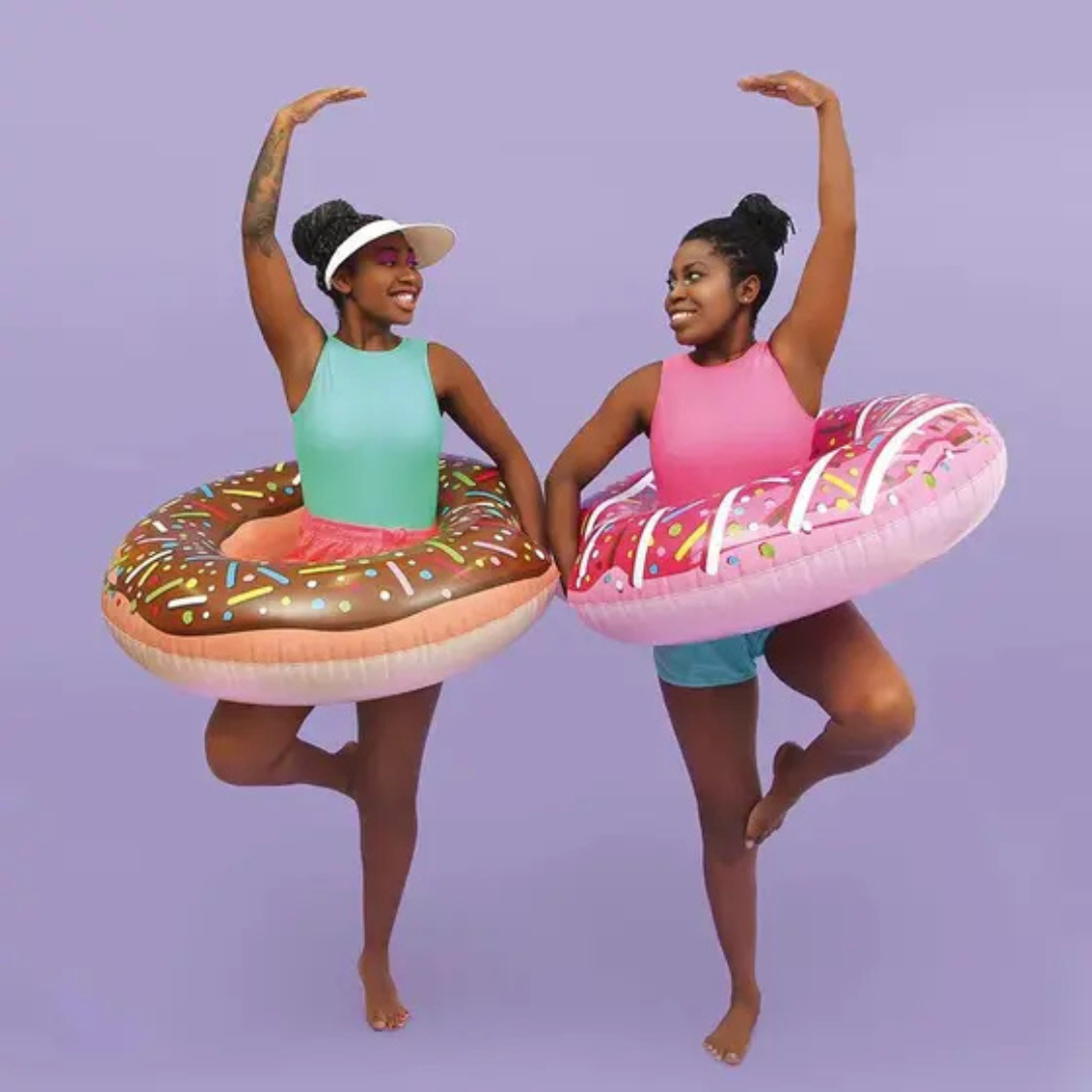 Boia Inflável Donut  Rosa ou Marrom MOR 90Kg-Rosa ou Marrom