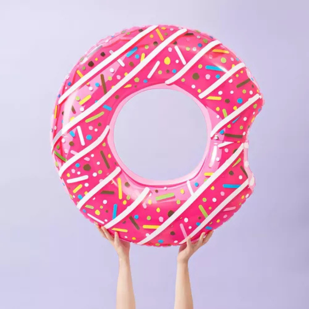 Boia Inflável Donut  Rosa ou Marrom MOR 90Kg-Rosa ou Marrom