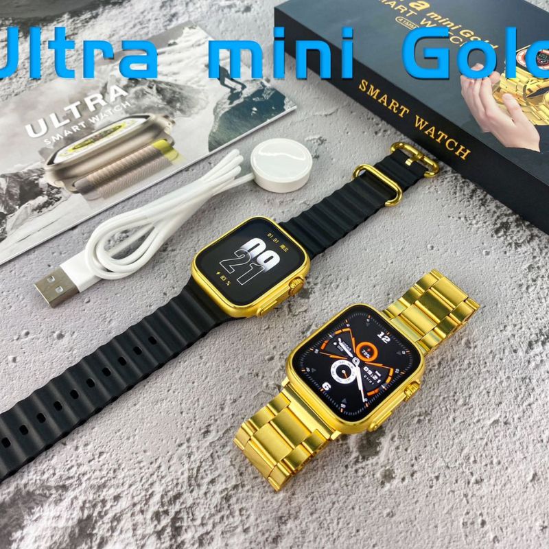 Smartwatch Ultra 9 Mini Gold 24k Dourado Versão Gold Série 9 41mm- Dourada