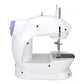 Mini Máquina de Costura Elétrica Portátil MiniSewing Machine SM-202A -Branco